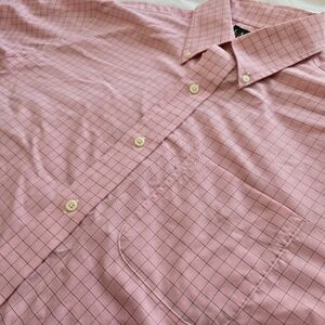 Lauren Ralph Lauren Men’s Pink Check Plaid Long Sleeve Button Down Shirt Classic